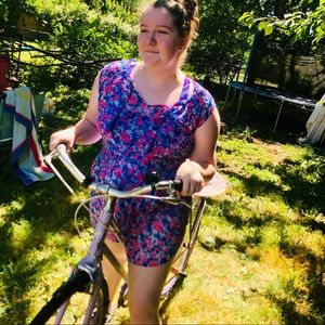 Charming floral chiffon vintage beach cover